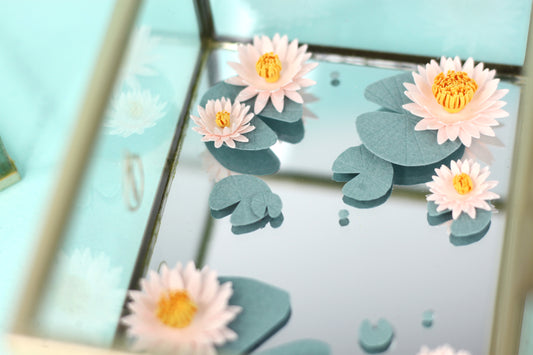 Boite en verre L'ETANG AUX NENUPHARS