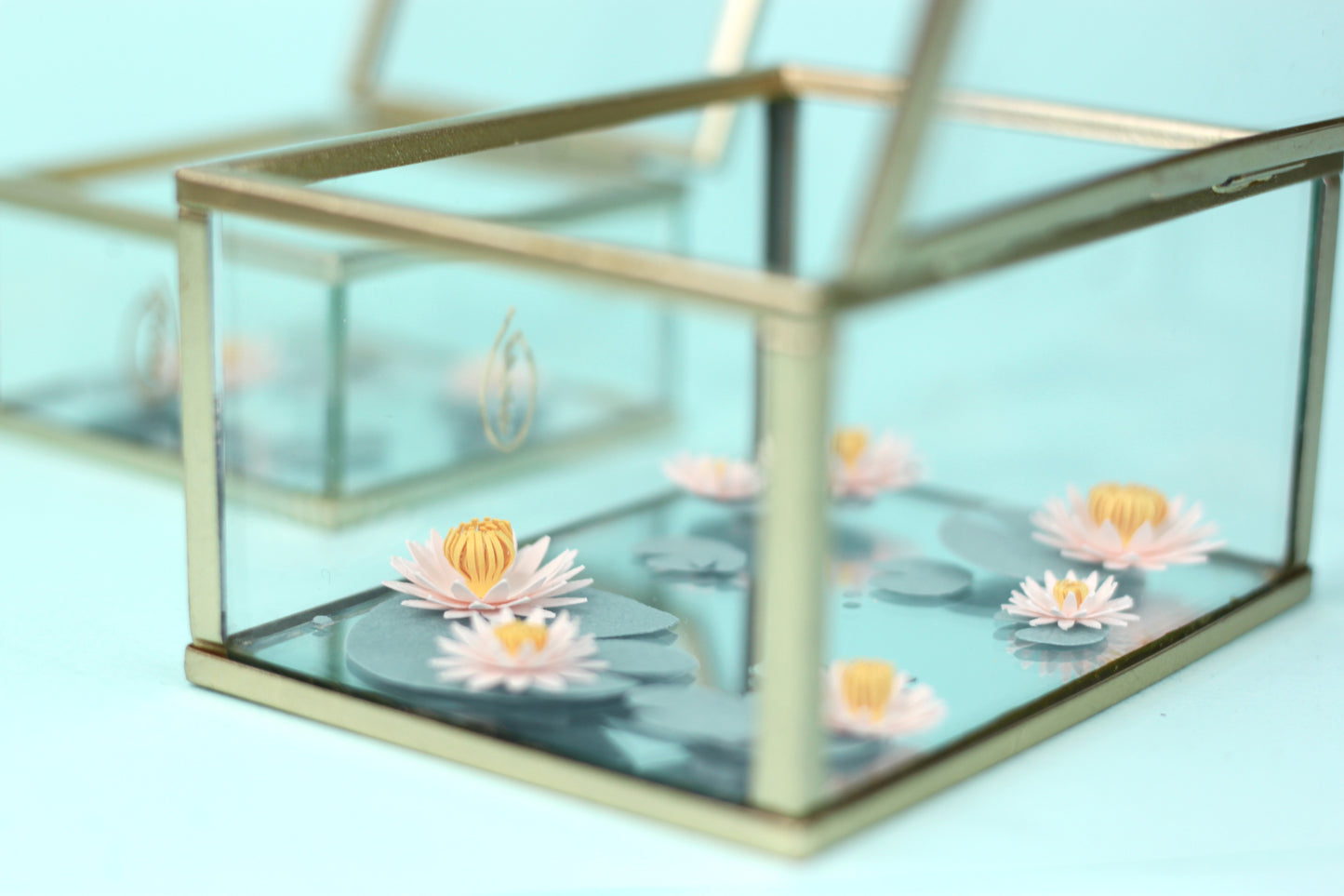 Boite en verre L'ETANG AUX NENUPHARS