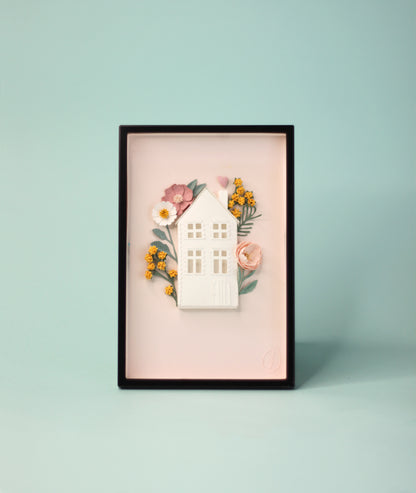 Cadre LE COTTAGE EN FLEUR