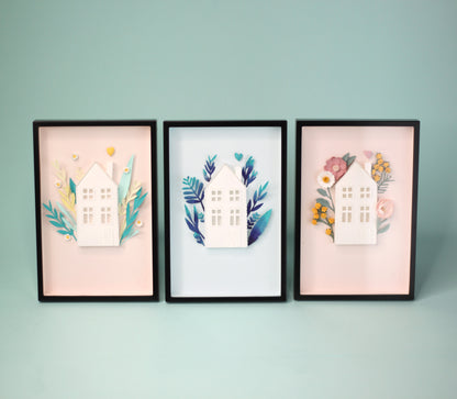 Cadre LE COTTAGE EN FLEUR