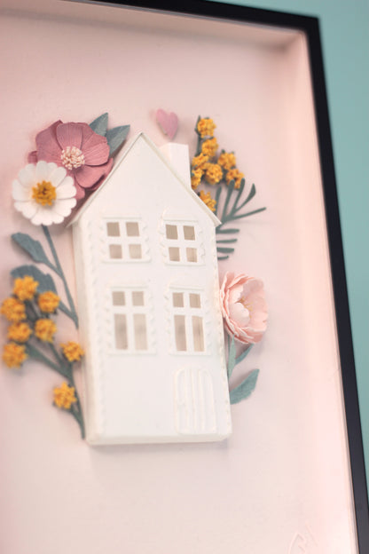 Cadre LE COTTAGE EN FLEUR