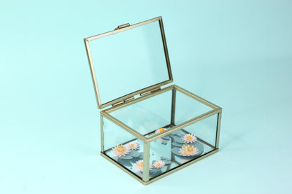 Boite en verre L'ETANG AUX NENUPHARS