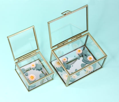 Boite en verre L'ETANG AUX NENUPHARS