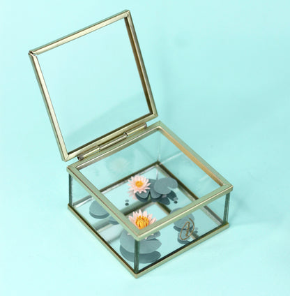 Boite en verre L'ETANG AUX NENUPHARS